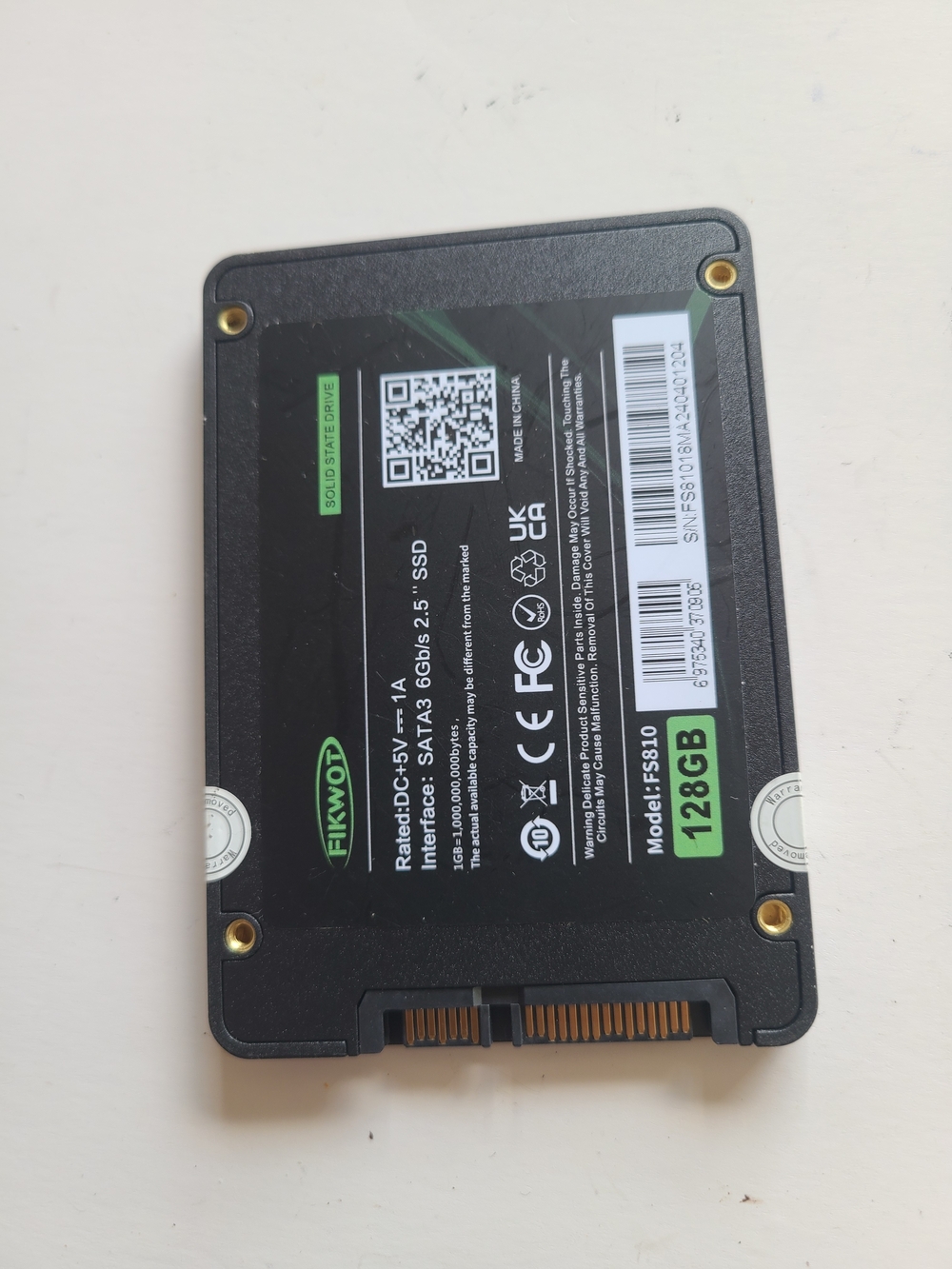 128GB 2.5" SATA3 SSD - Black